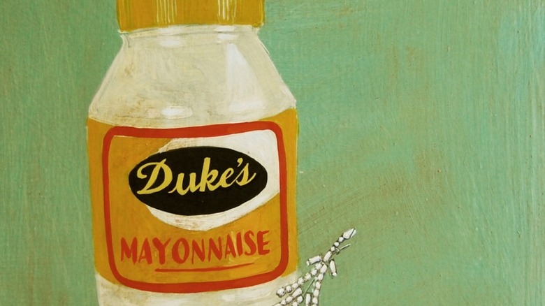 fan art of Duke's Mayonnaise jar