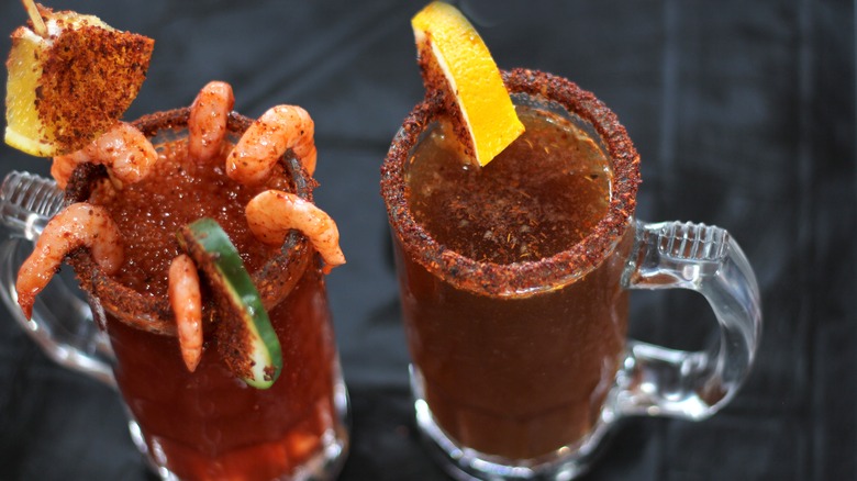 Micheladas with shrimp
