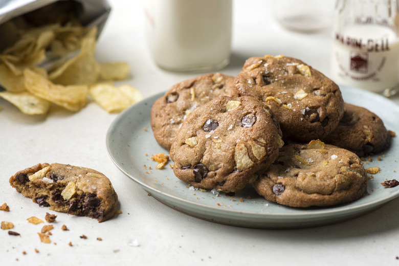 Studded with bittersweet chocolate chips and salty, crunchy potato chips, this cookie recipe truly has it all.