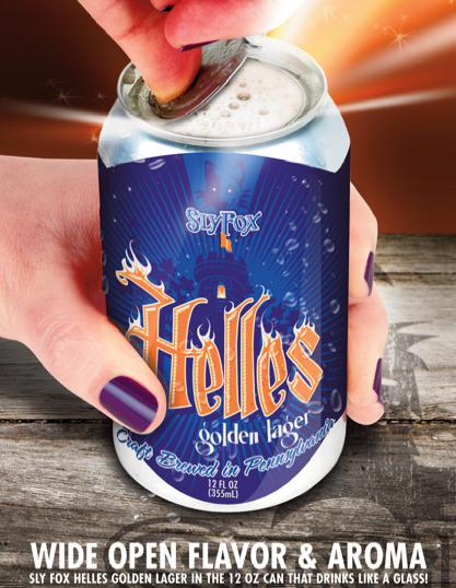 The new Helles Golden Lager will be offered in cans with removable lids, an industry first.