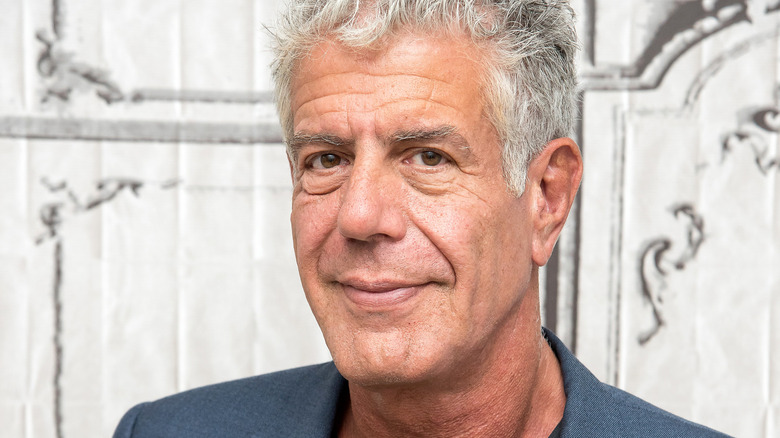 Anthony Bourdain looking into the camera