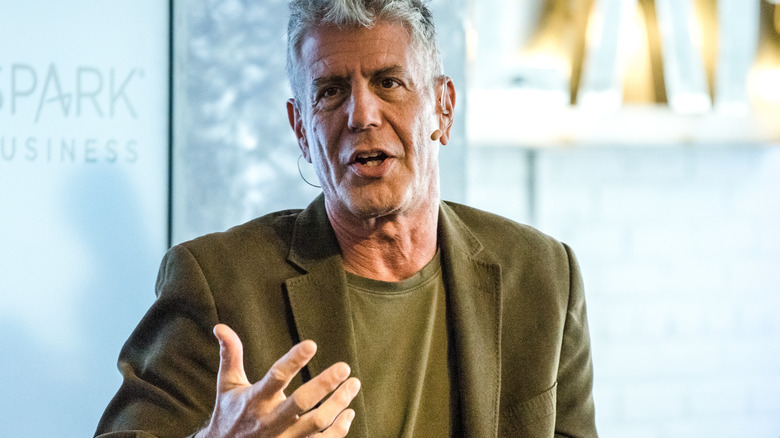 Closeup of Anthony Bourdain