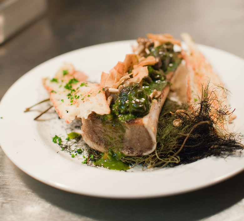 Two classic French appetizers, escargot and bone marrow toast, combine forces in this standout dish from David Burke Kitchen.