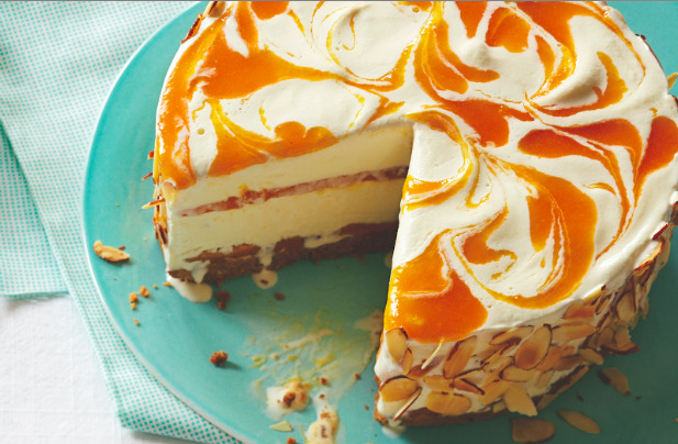 Apricot Almond Swirl Ice Cream Pie Recipe