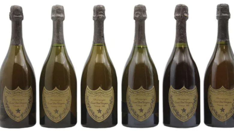 Bottles from Costco's Dom Pérignon Champagne collector's set