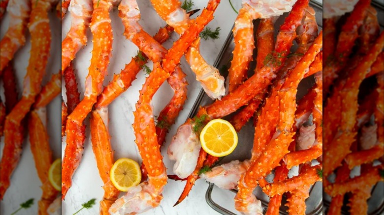 Costco's Alaska Glacier Golden King Crab Legs with lemon and herbs