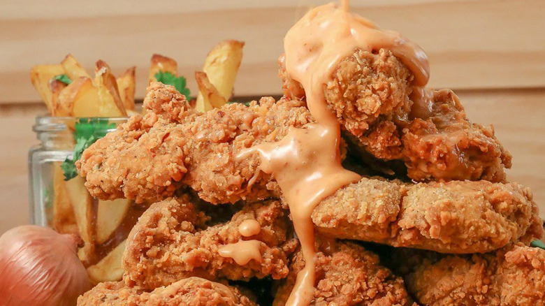 Vegan breaded chicken strips