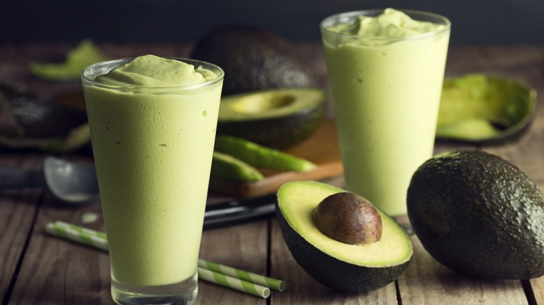 Avocado milkshakes