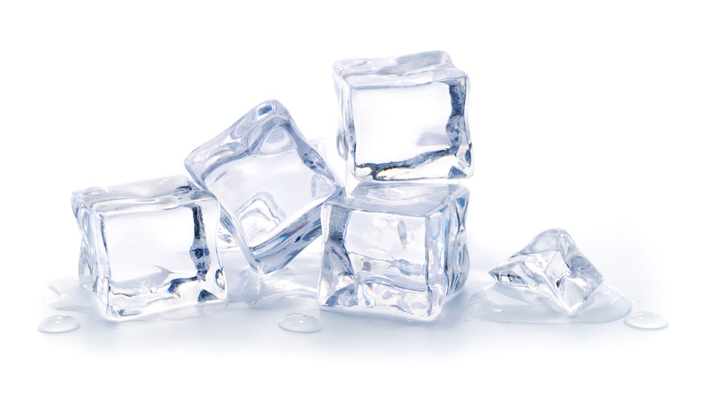 Aesthetic shot of ice blocks