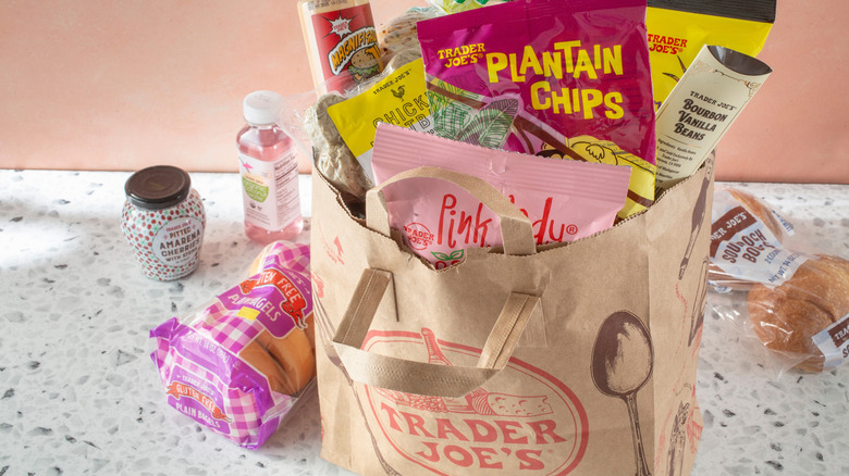 Bag of Trader Joe's products