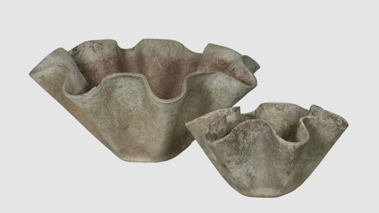 Planters crafted by Willy Guhl with asbestos