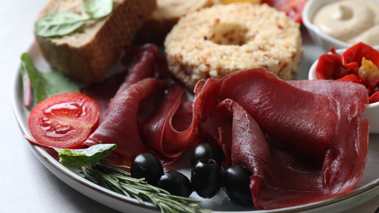 breakfast plate with Bresaola