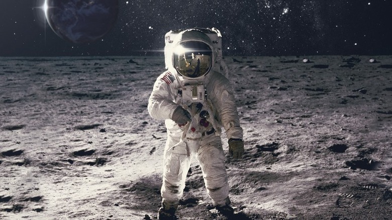Astronaut on moon