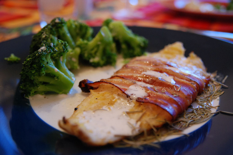 Bacon Wrapped Trout with Pesto Recipe