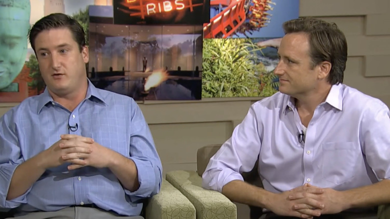 Fleming brothers sitting on a couch