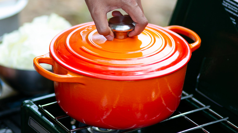 Dutch oven on stovetop