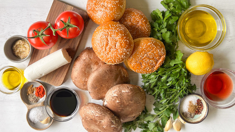 ingredients for portobello burgers