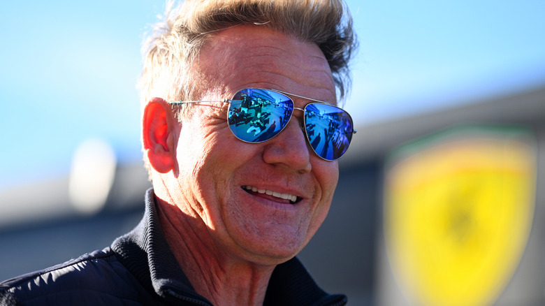 Gordon Ramsay smiling with sunglasses.