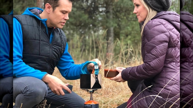 Bear Minimum founders Cory and Heidi Santiago with their outdoor cookware