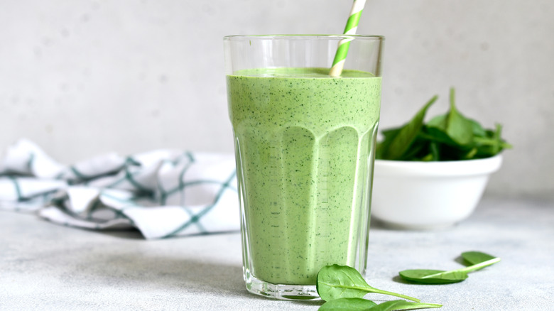 Milk and mint beverage.