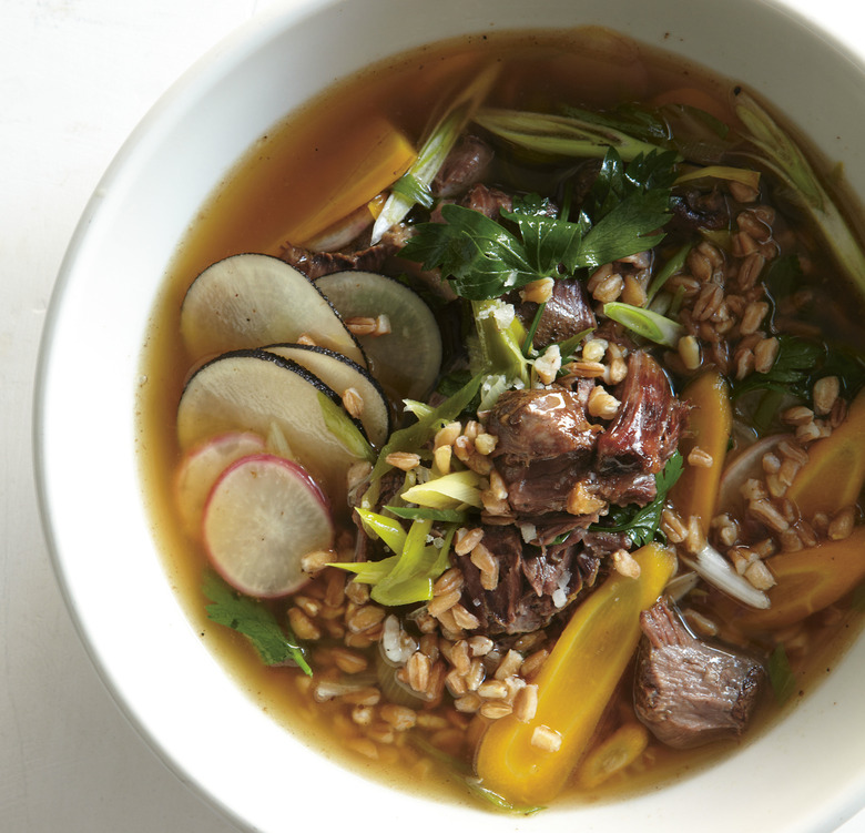 Beef Shin And Farro Soup Recipe