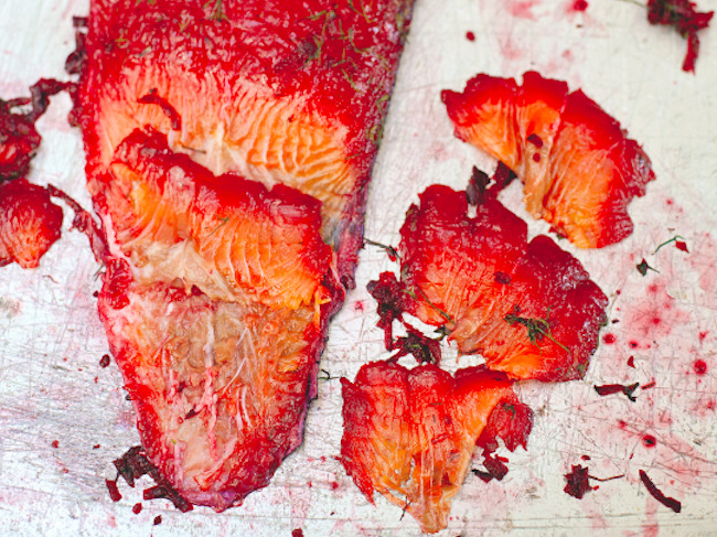 Beet-Cured Gravlax Recipe