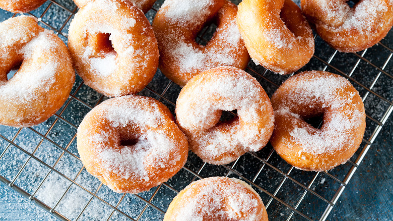 homemade donuts with sugar topping