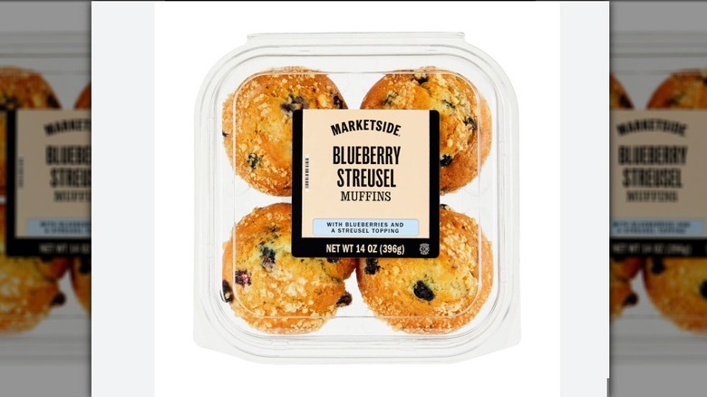Package of Marketside Blueberry Muffins