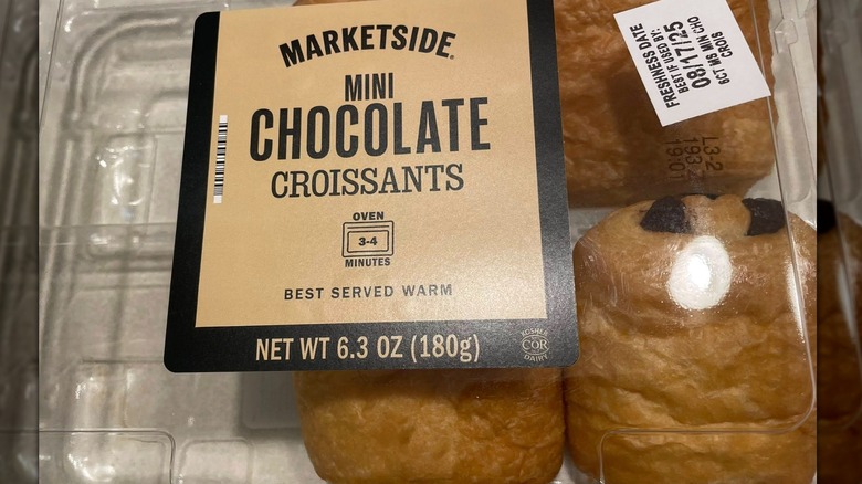 Package of Marketside Mini Chocolate Croissants
