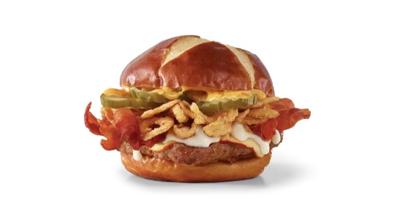 Wendy's Pretzel Bacon Pub Cheeseburger.