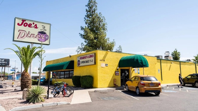 Joe's Diner restaurant exterior.