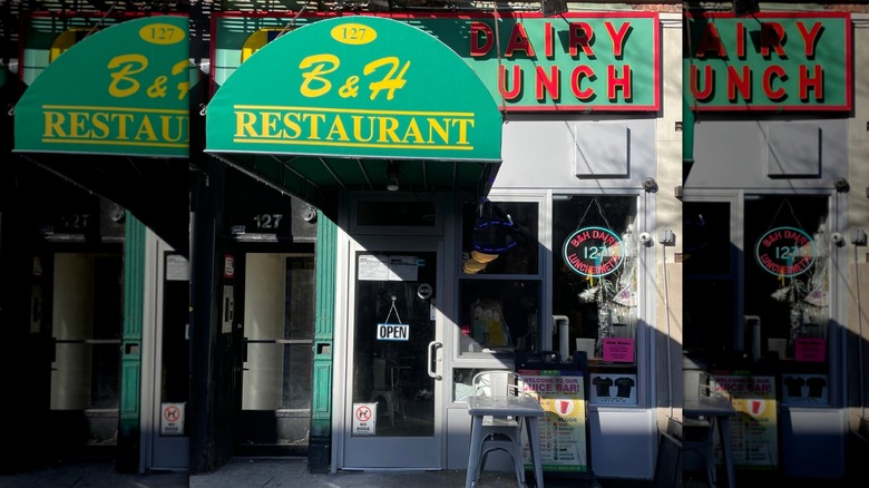 B&H Dairy restaurant exterior.
