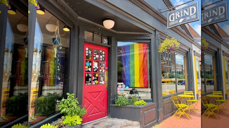 The Grind restaurant exterior.