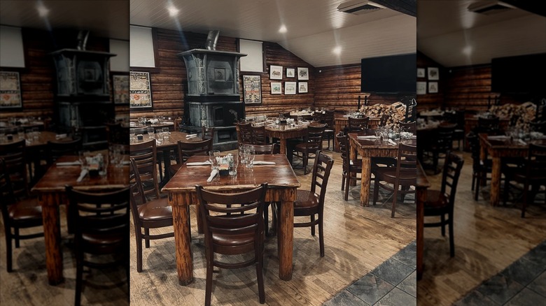 Nora's Fish Creek Inn restaurant interior.