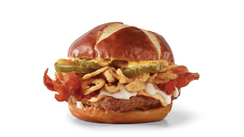 Wendy's Pretzel Bacon Pub Cheeseburger
