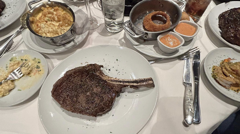 a selection of dishes from Fleming's Steakhouse