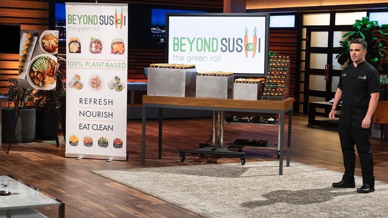 Guy Vaknin of Beyond Sushi on the Shark Tank stage
