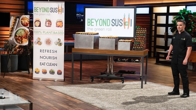 Guy Vaknin of Beyond Sushi on the Shark Tank stage