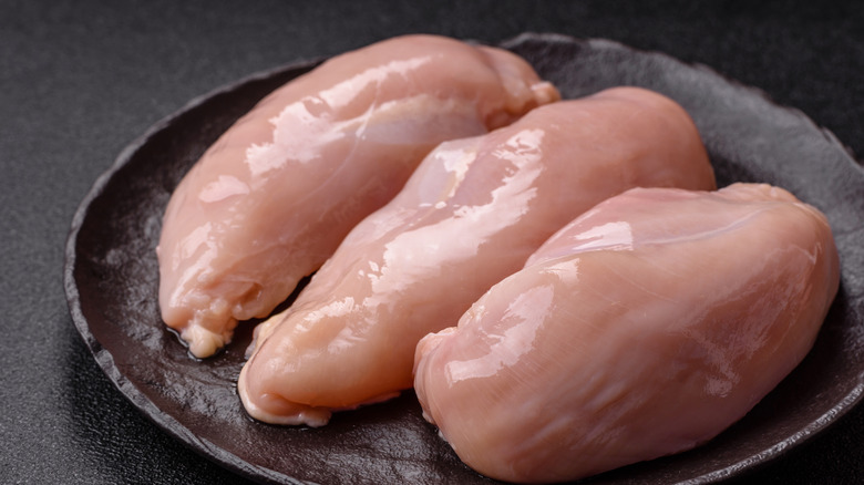 Raw boneless chicken