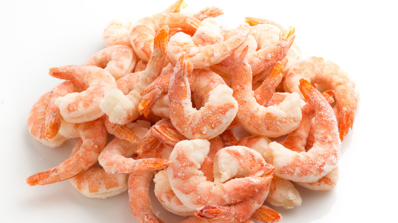 Frozen peeled shrimp