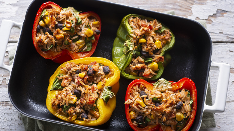 black bean stuffed peppers