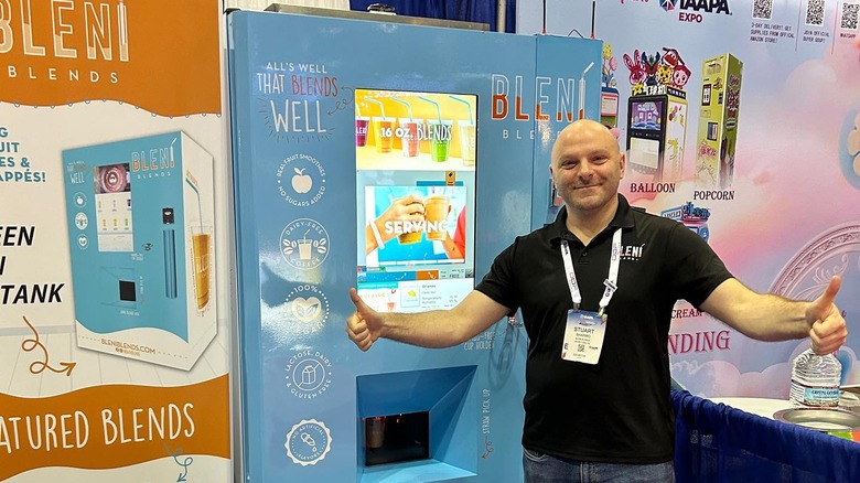 Stuart Shapiro representing Bleni Blends at a trade show