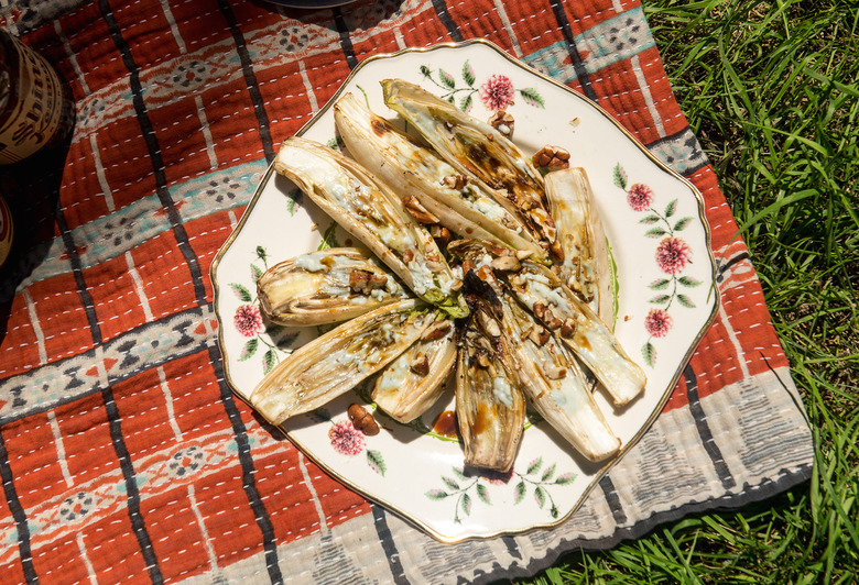 Blue Cheese–Stuffed Grilled Endive With Pecans