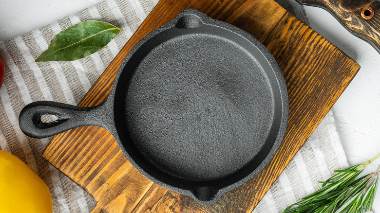 A clean cast iron pan.