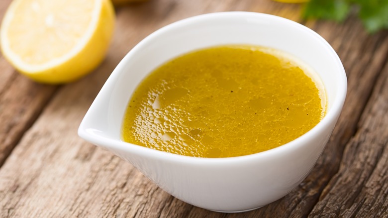 Homemade vinaigrette dressing
