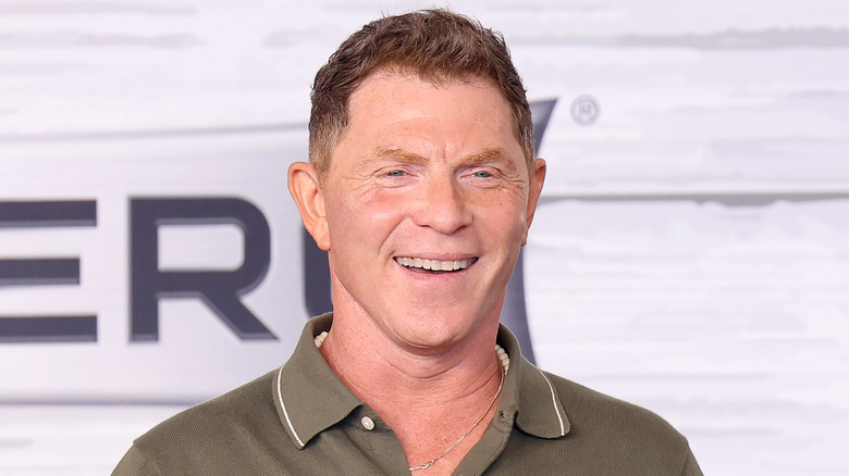 Bobby Flay demonstrating at South Beach Wine and Food Festival 2024