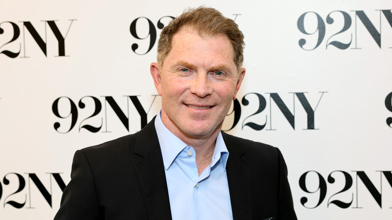 Bobby Flay smiling at 92NY event