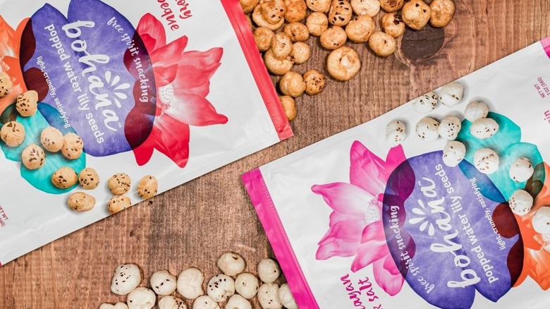 Bags of Bohana popped lily seeds