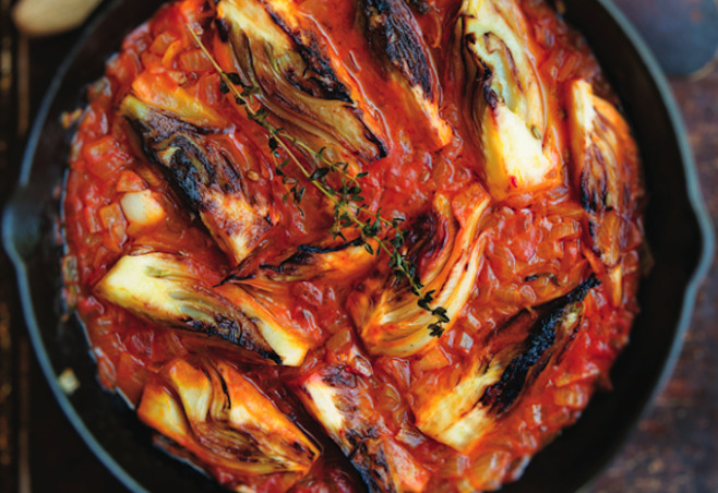 Braised Fennel Wedges With Saffron And Tomato Recipe