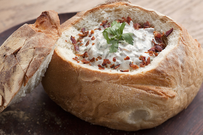 Bread Bowl Alert! Make This Savory Stuffed Mushroom Dip